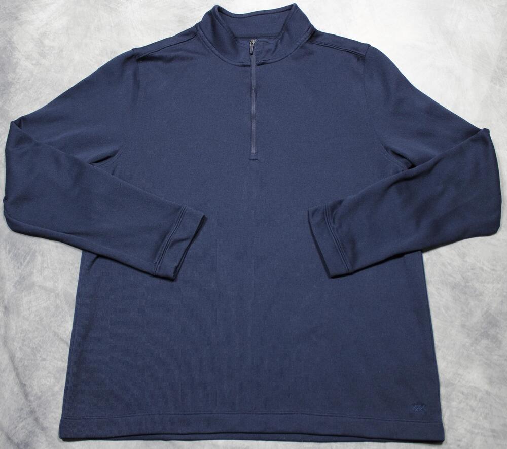Rhone Pullover Mens Large Blue Quarter Zip Performance Top Style 100474
